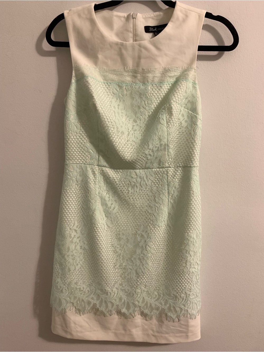 Sleeveless Mint Lace Shift Dress by Black Collection